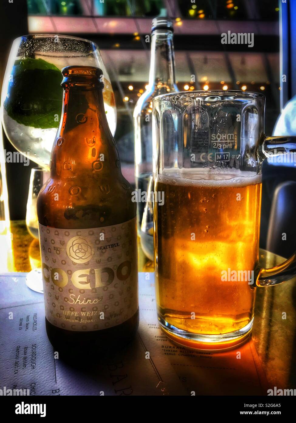 Drinks in a bar - Smartphone Captured Stock Image