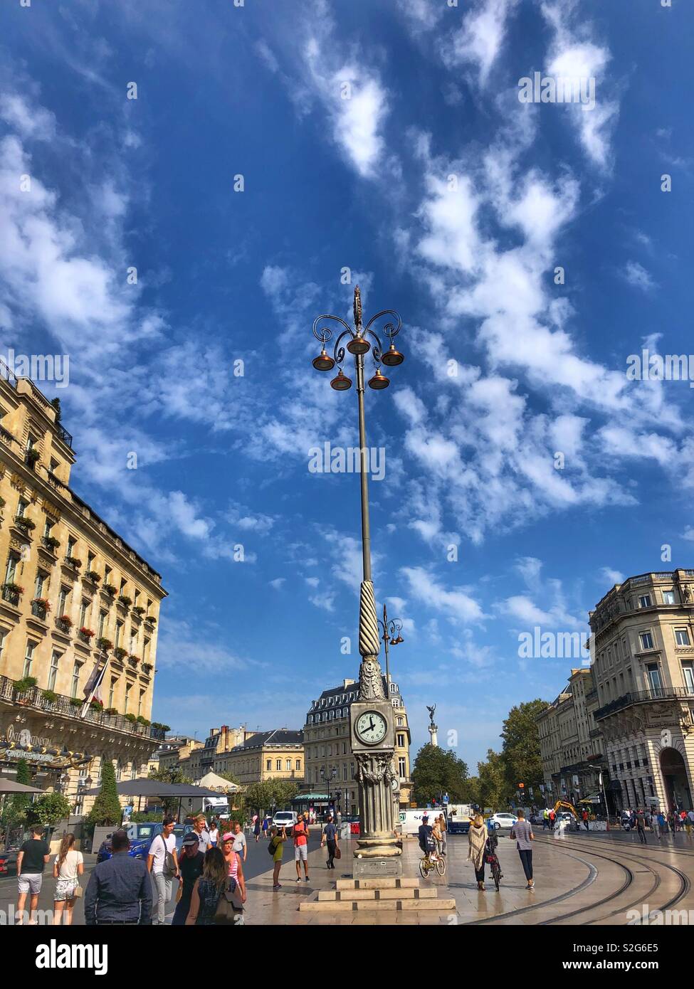 Bordeaux, France on a beautiful sunny day. - Smartphone Captured Stock Image