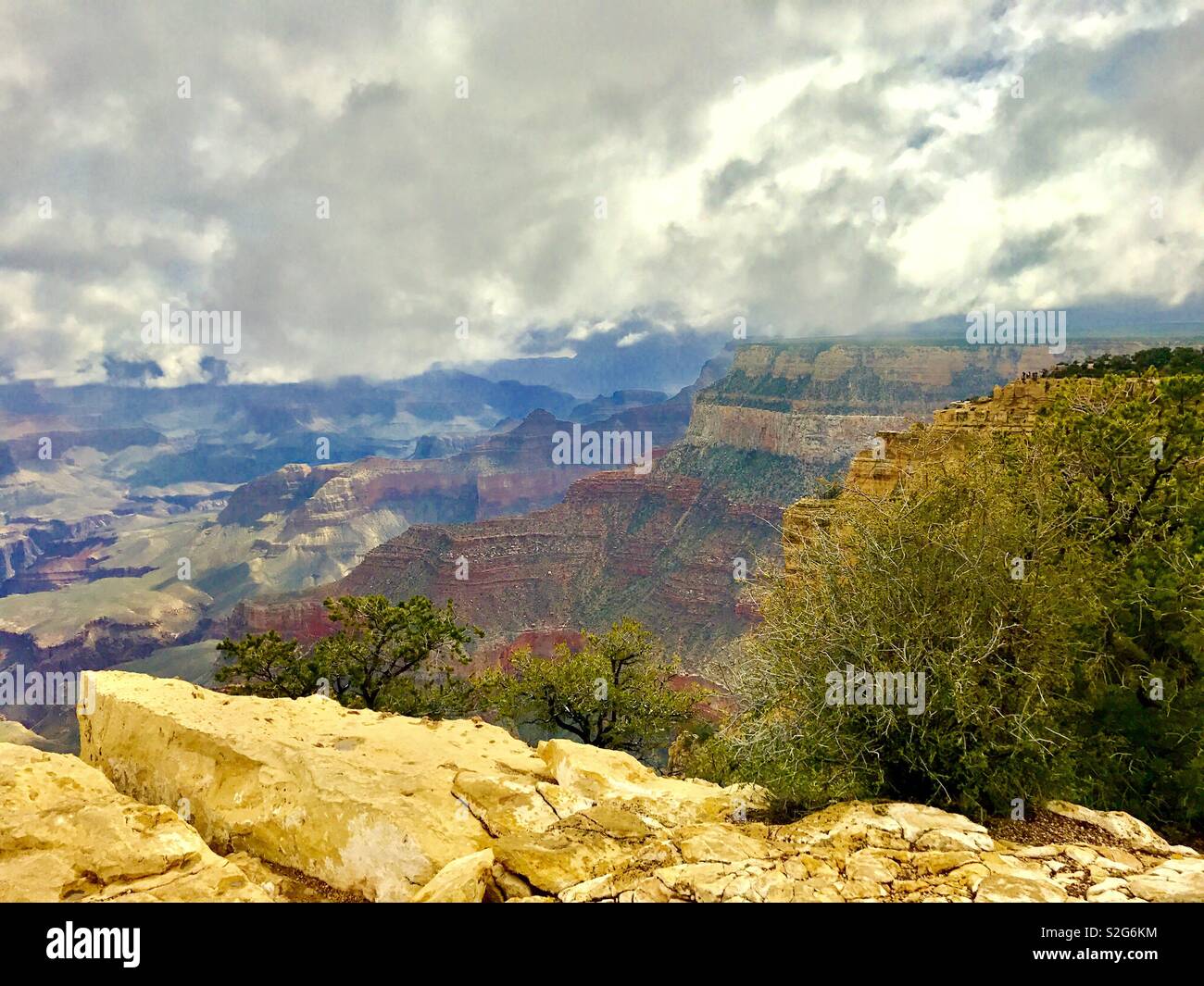 Grand Canyon south rim - Smartphone Captured Stock Image