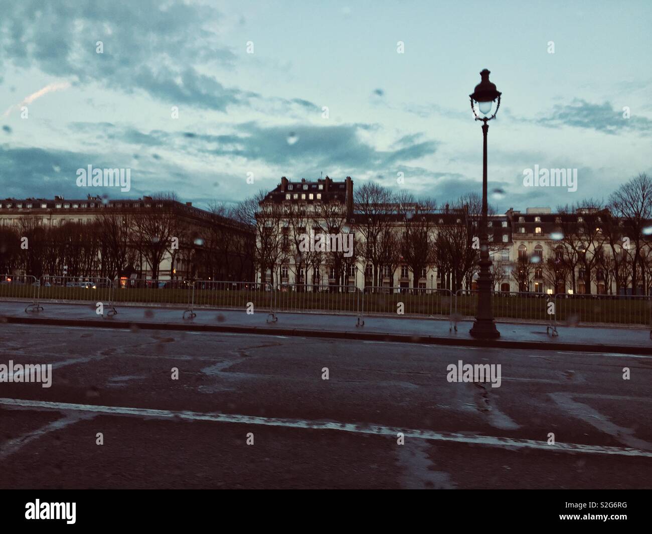 Paris rain Stock Photo