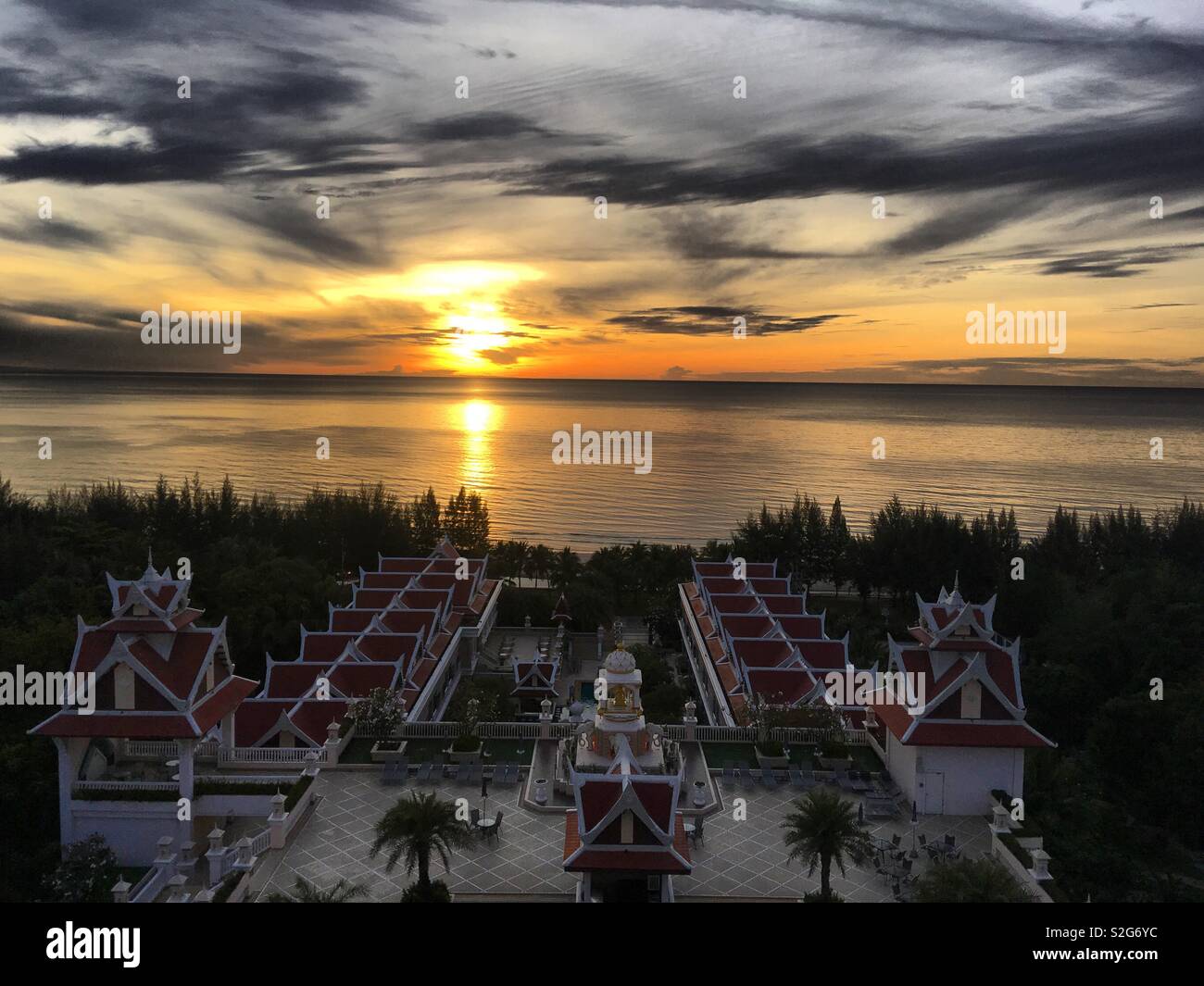 Sunrise in Huahin, Thailand Stock Photo