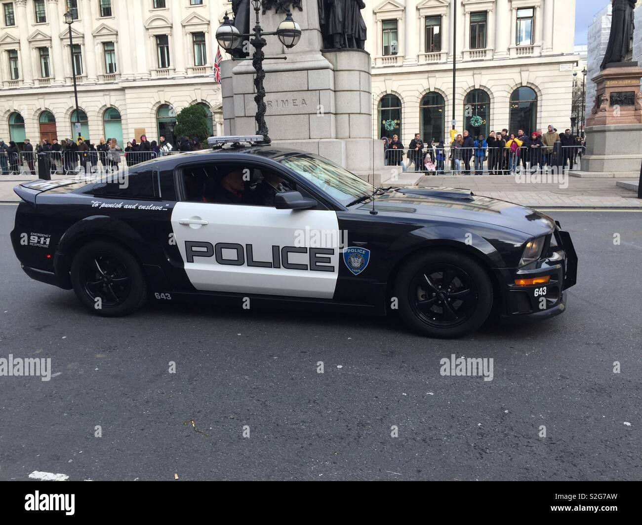 police car 911 Response. USA police car in London Stock Photo