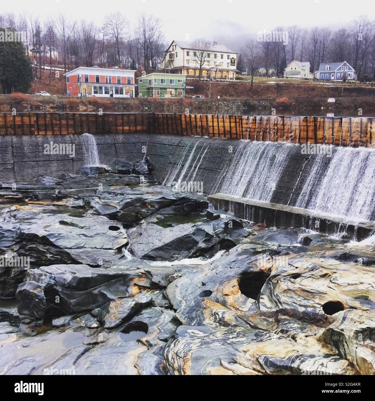 Glacial Potholes, Shelburne Falls, Massachusetts, United States Stock