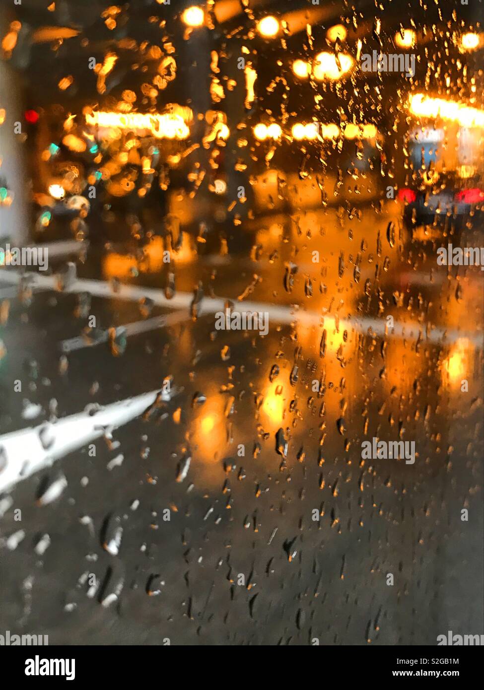 View through a wet glass - Smartphone Captured Stock Image