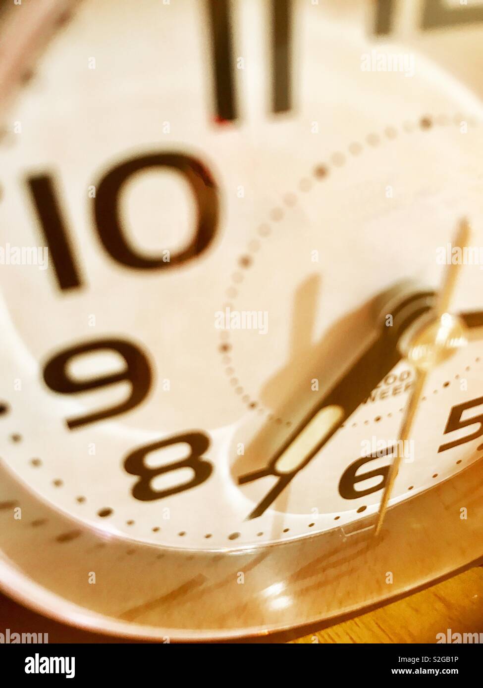 Clock. Close view. - Smartphone Captured Stock Image