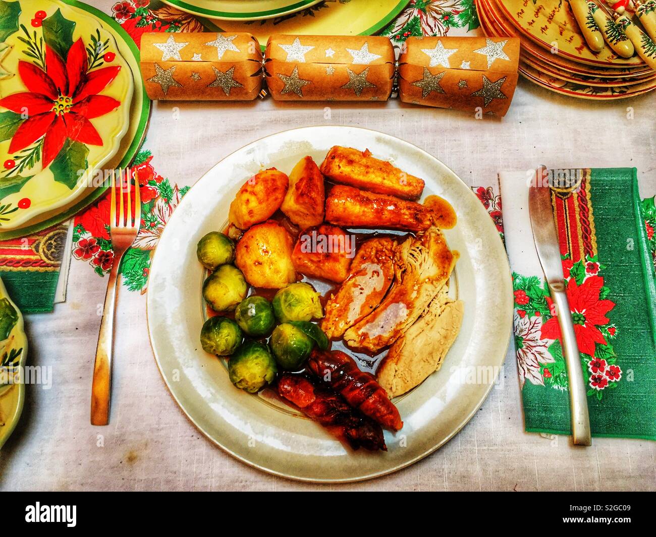 Christmas dinner - Smartphone Captured Stock Image