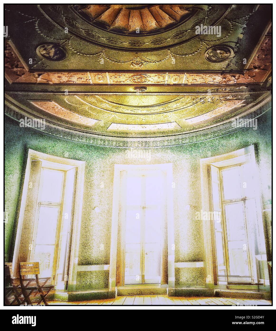 The interior of Beckenham Place Mansion. - Smartphone Captured Stock Image