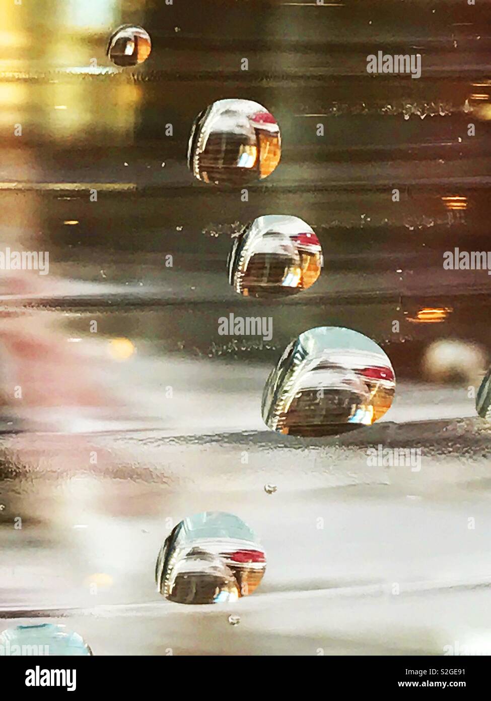 Drops of water on plastic surface. - Smartphone Captured Stock Image Drops of water on plastic surface. - Smartphone Captured Stock Image