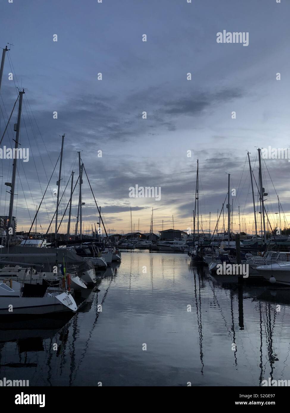 Ipswich Waterfront sunset / January Stock Photo Alamy