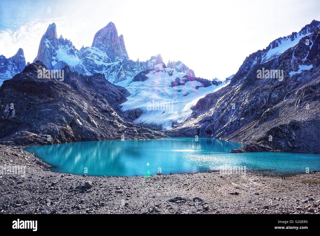 Blue glacial lake, Patagonia, Argentina Stock Photo