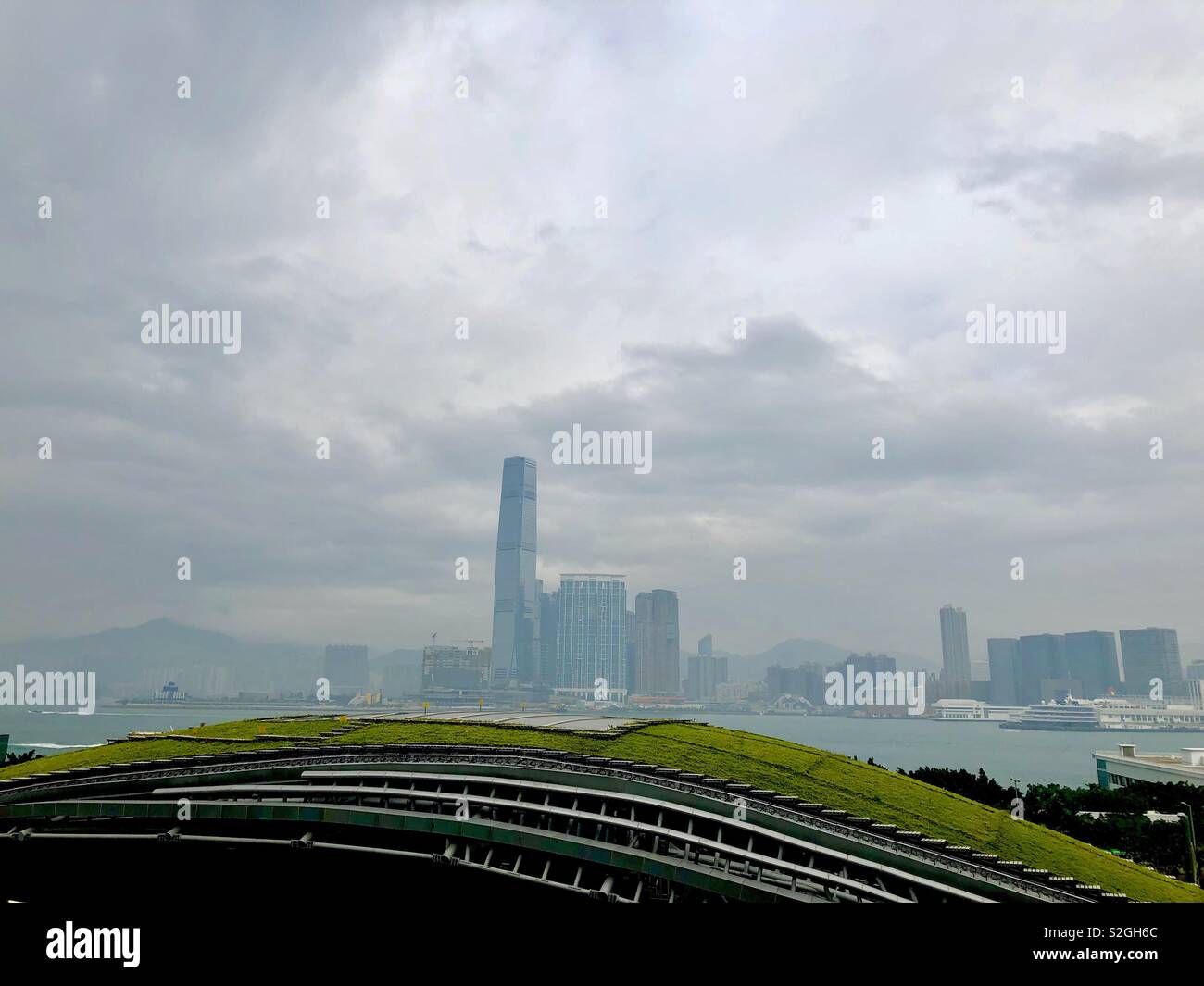 View of west Kowloon - Smartphone Captured Stock Image
