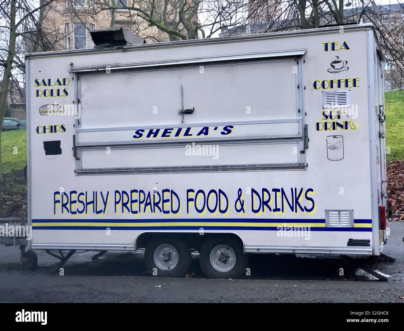 Mobile food and drinks van. Glasgow. Scotland.UK. Stock Photo