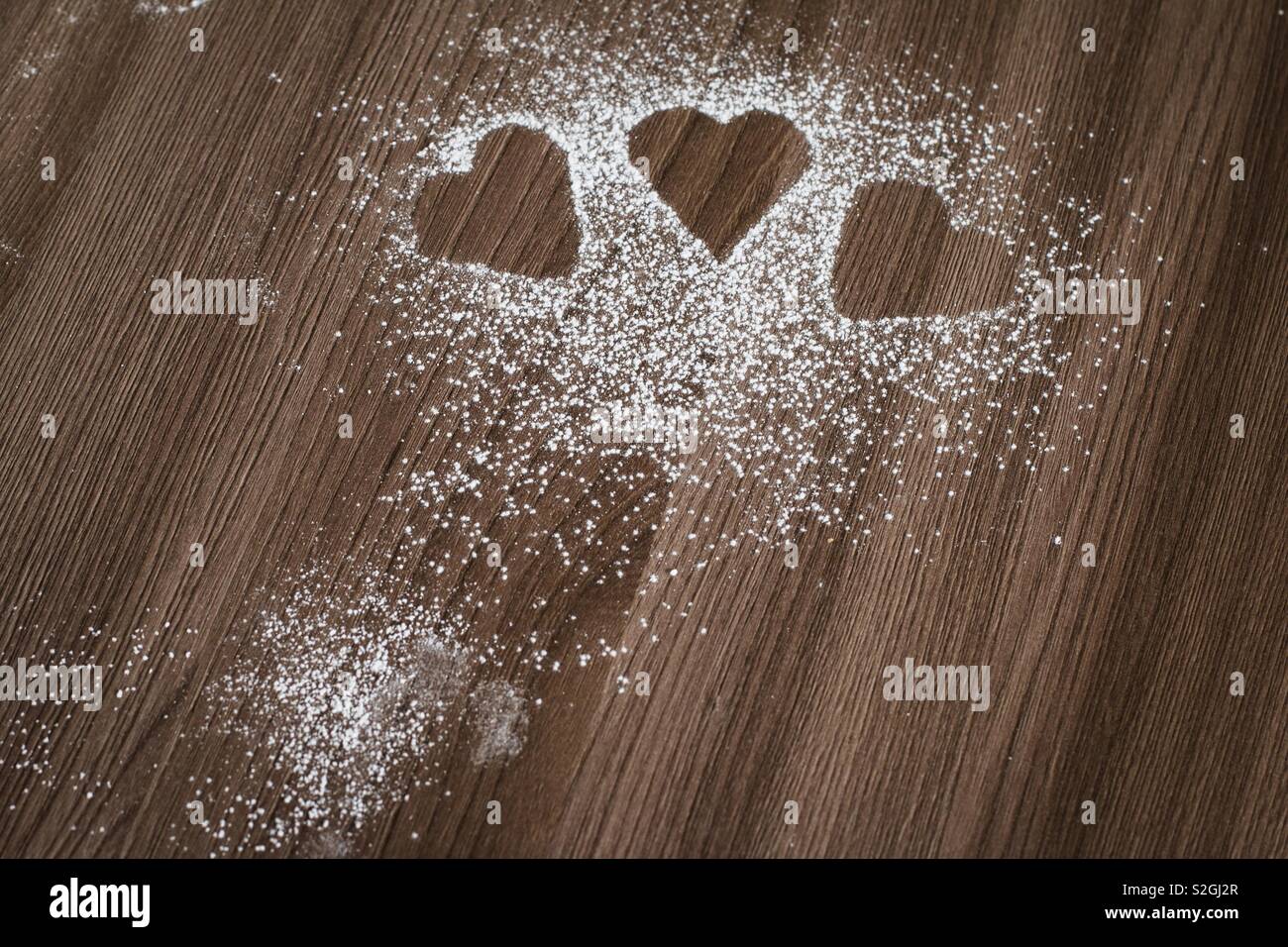 Love hearts in a sugar Stock Photo Alamy