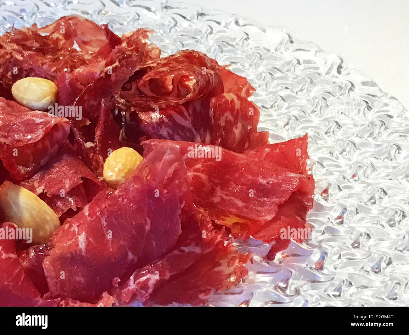 Cecina serving. - Smartphone Captured Stock Image