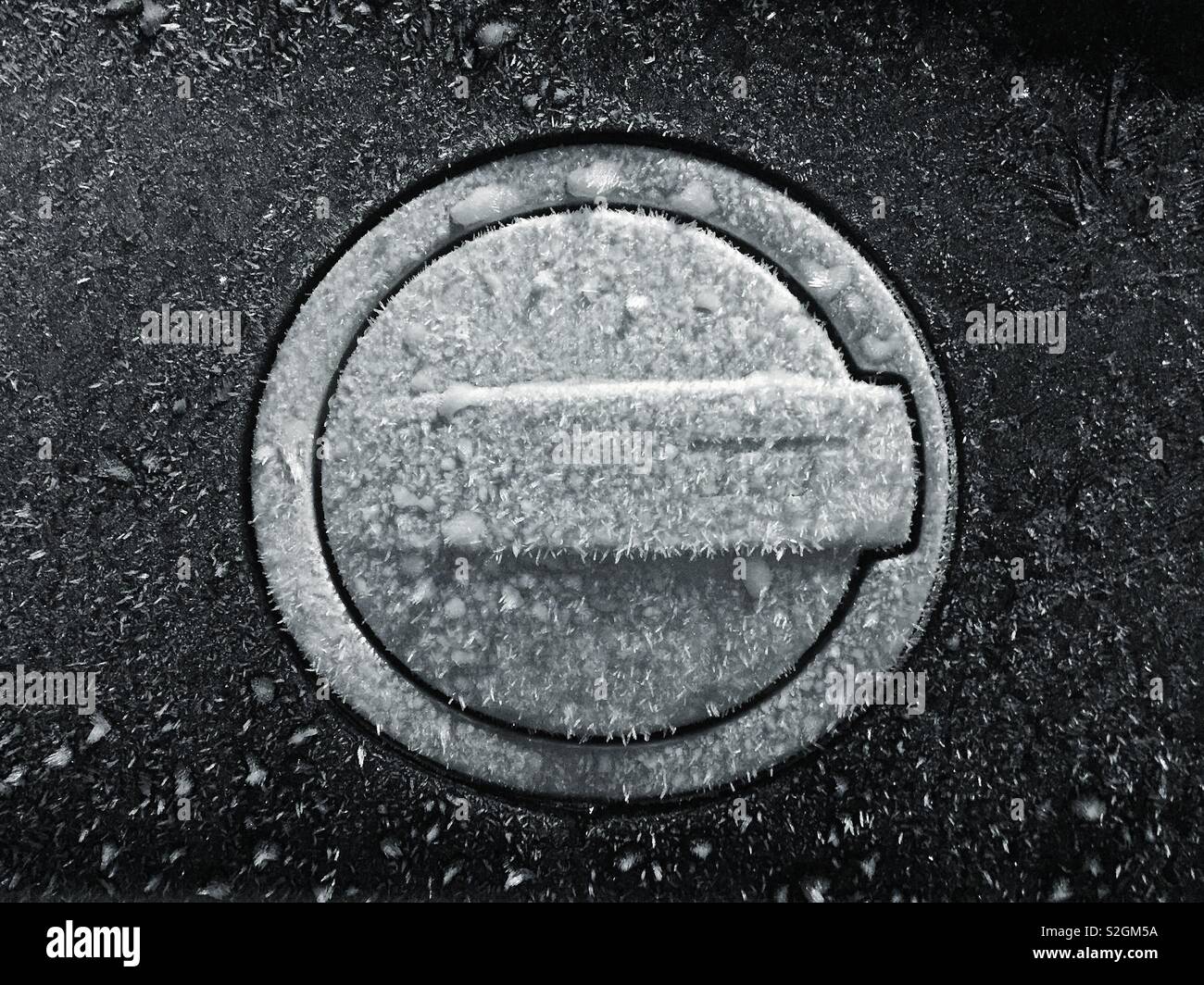 Frosted fuel filler cap Stock Photo Alamy