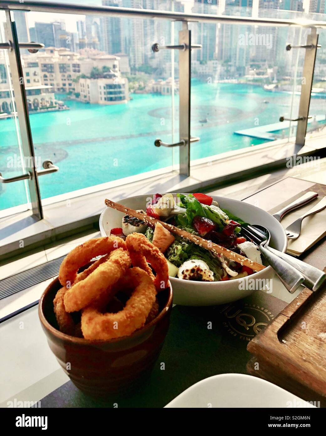 Lunch in Dubai Stock Photo Alamy