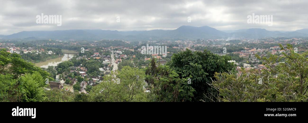 City panorama Luang Prabang - Smartphone Captured Stock Image