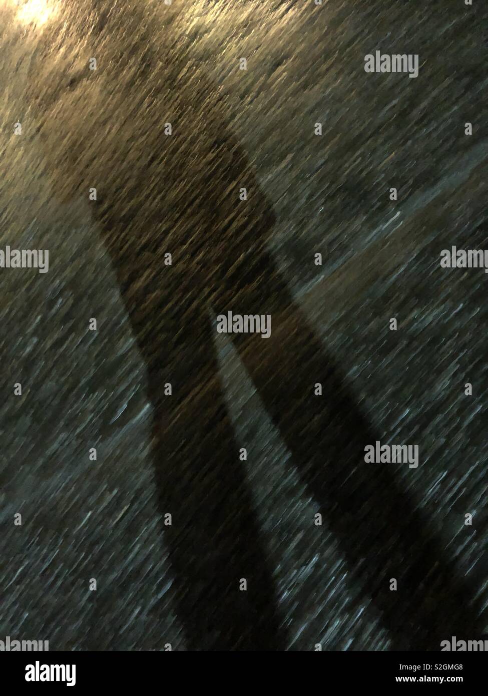 Heading home from work in the dark, Scotland NHS January 2019 - Smartphone Captured Stock Image