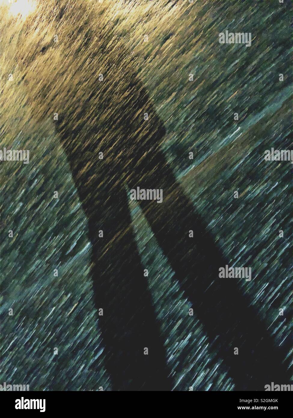 Heading home from work in the dark, Scotland NHS January 2019 - Smartphone Captured Stock Image