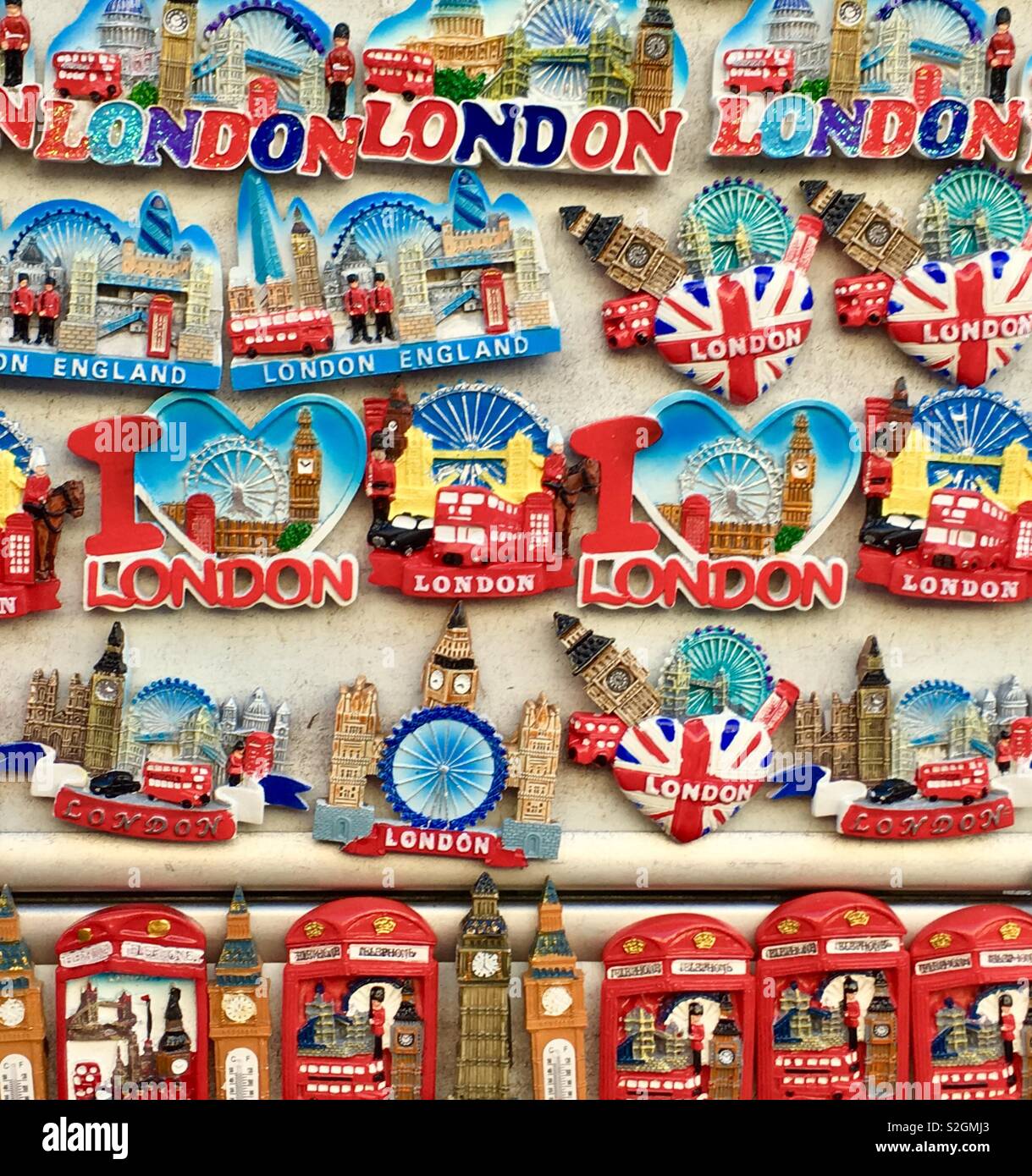 London Fridge magnets souvenirs Stock Photo - Alamy