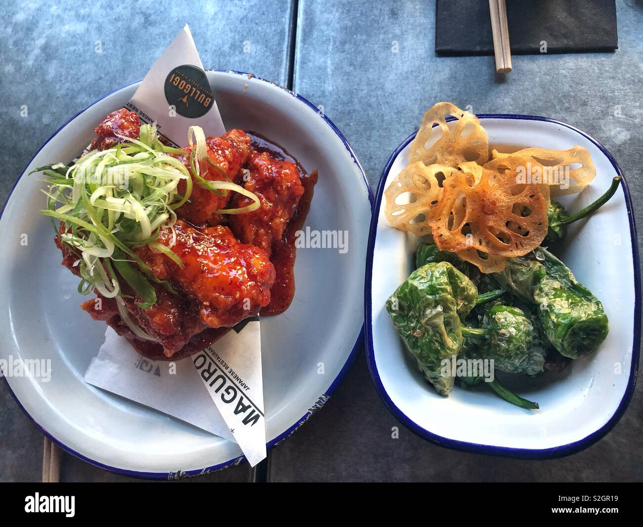 Food in a Korean restaurant Stock Photo - Alamy