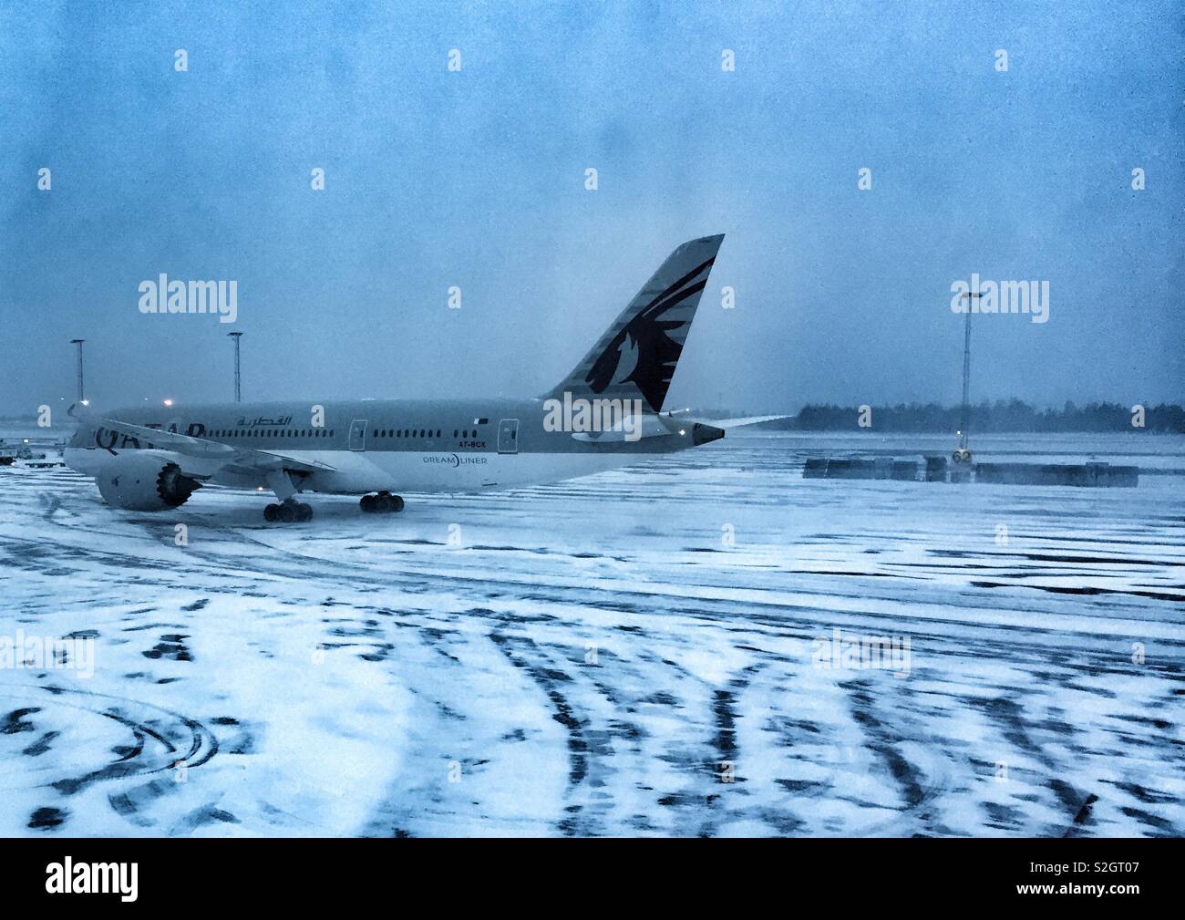 Gothenburg Airport  a snowy Day innJanuary Stock Photo