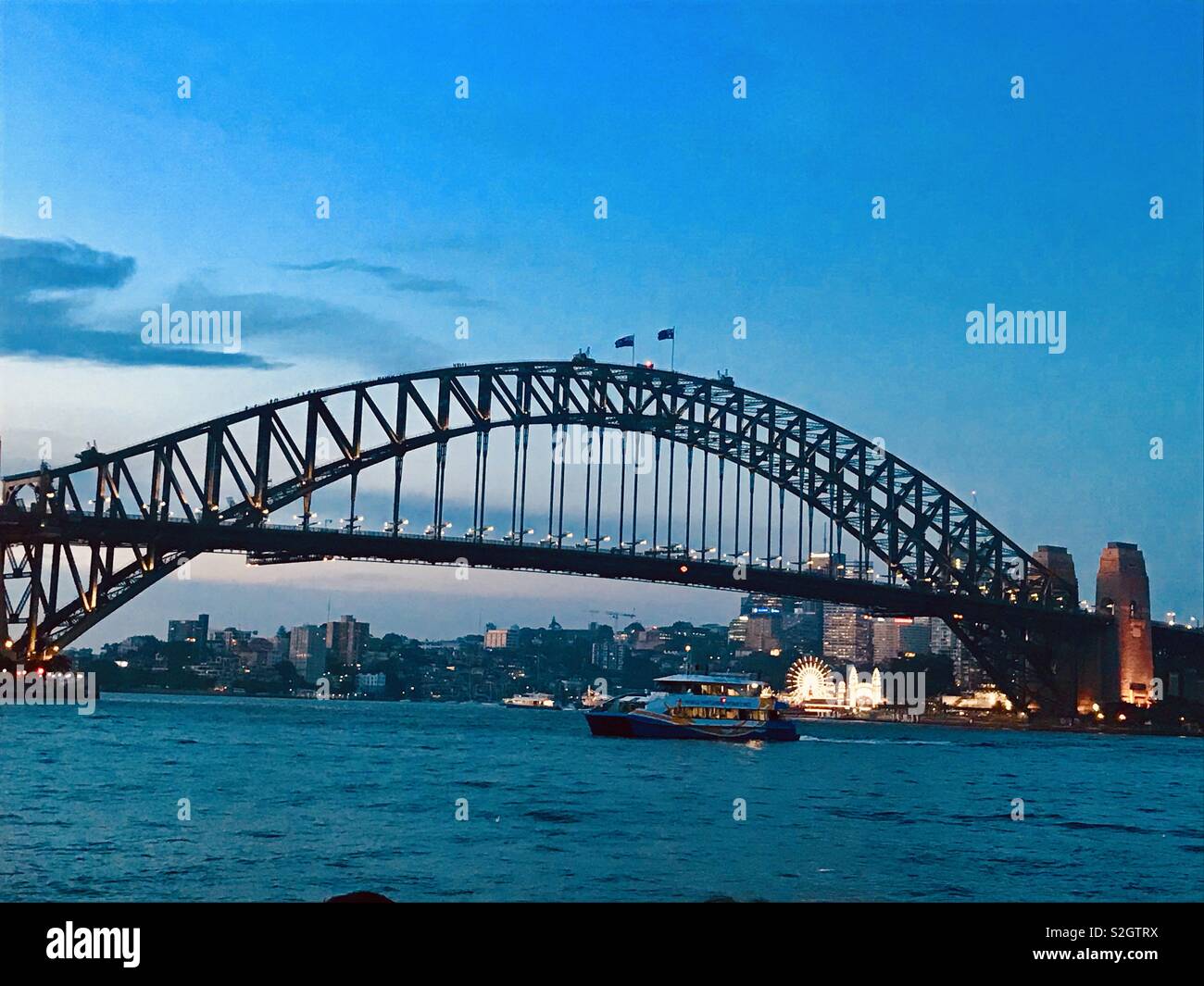 The iconic Sydney Harbour Bridge in New South Wales, Australia Stock Photo