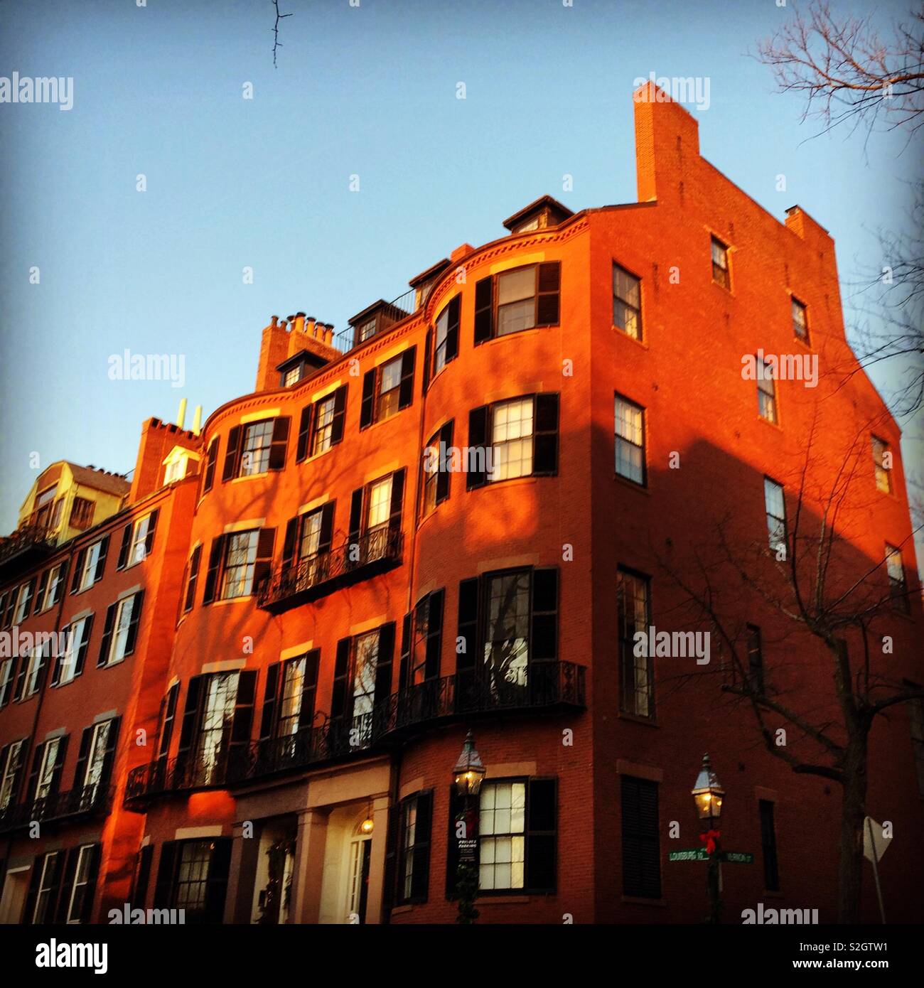 Architecture, Beacon Hill, Boston, Massachusetts, United States Stock