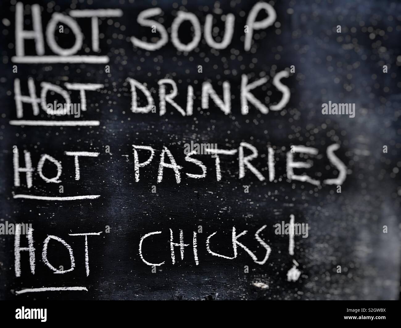 Blackboard outside village store - Smartphone Captured Stock Image