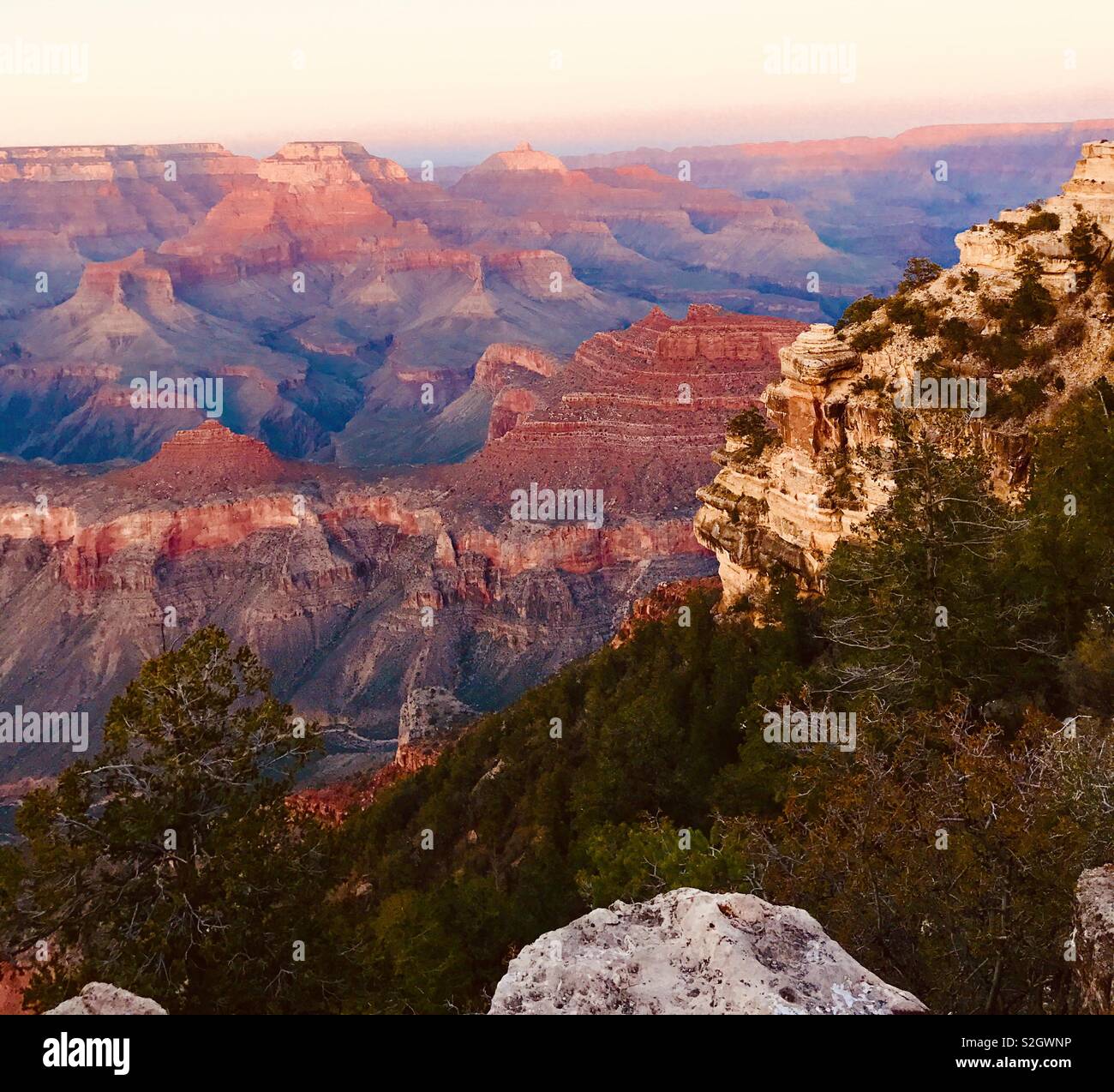 Sunset Grand Canyon - Smartphone Captured Stock Image