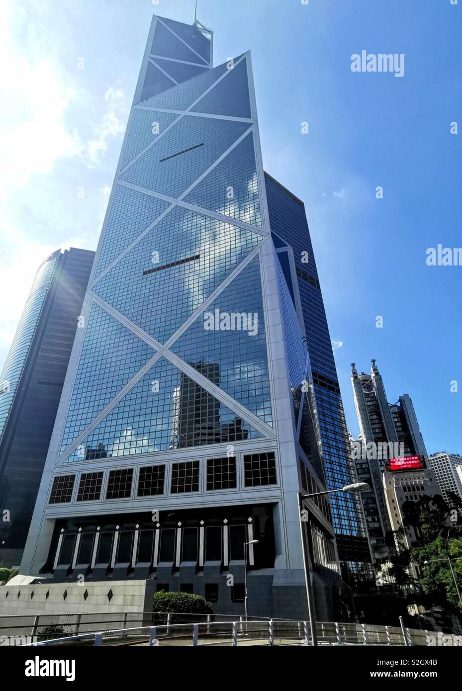 Bank of China tower in Hong Kong. - Smartphone Captured Stock Image