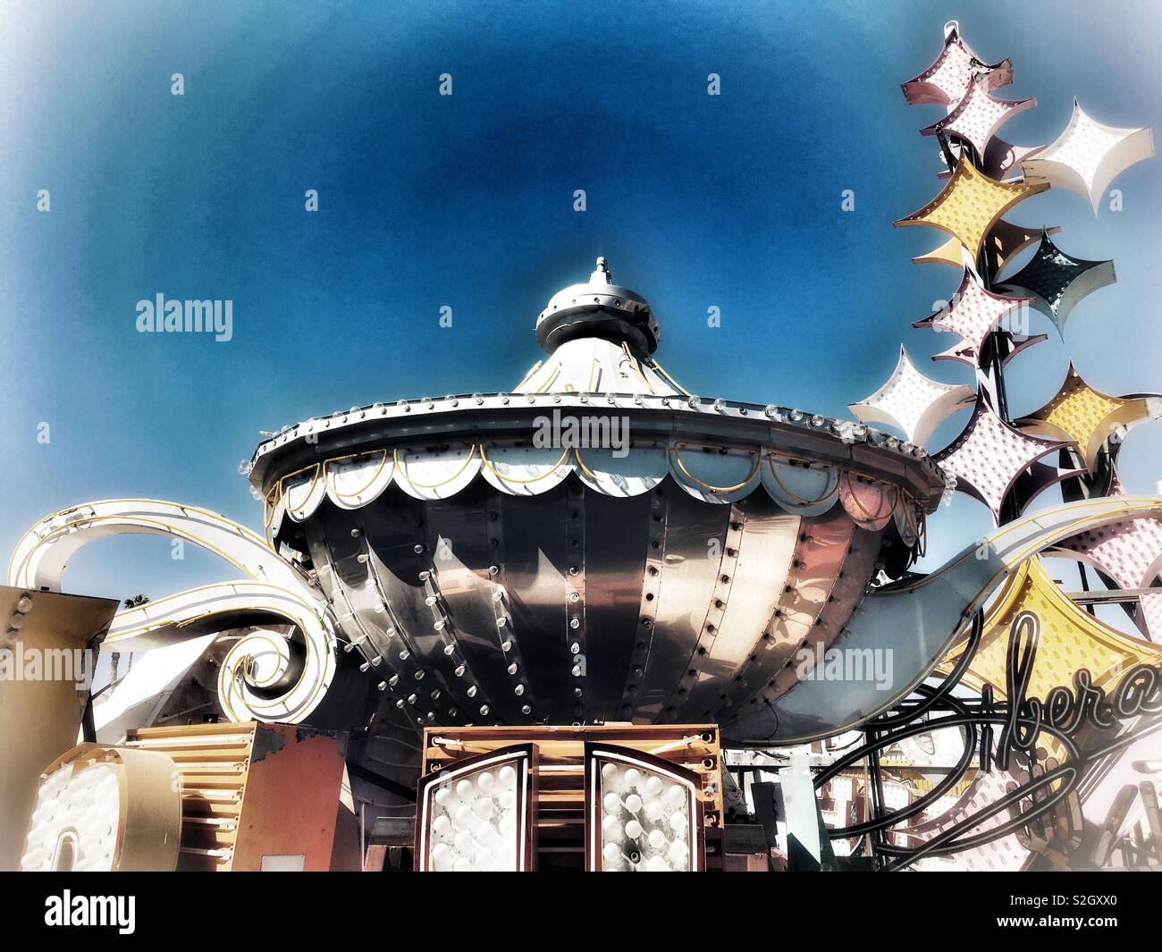 Aladdin’s lamp at the Neon Museum, Las Vegas Stock Photo Alamy