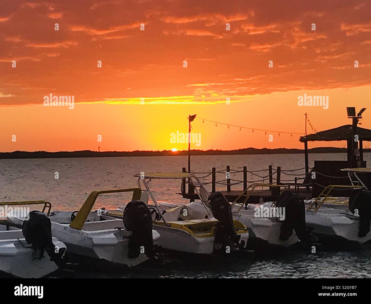 Sunset in Cancun Stock Photo Alamy