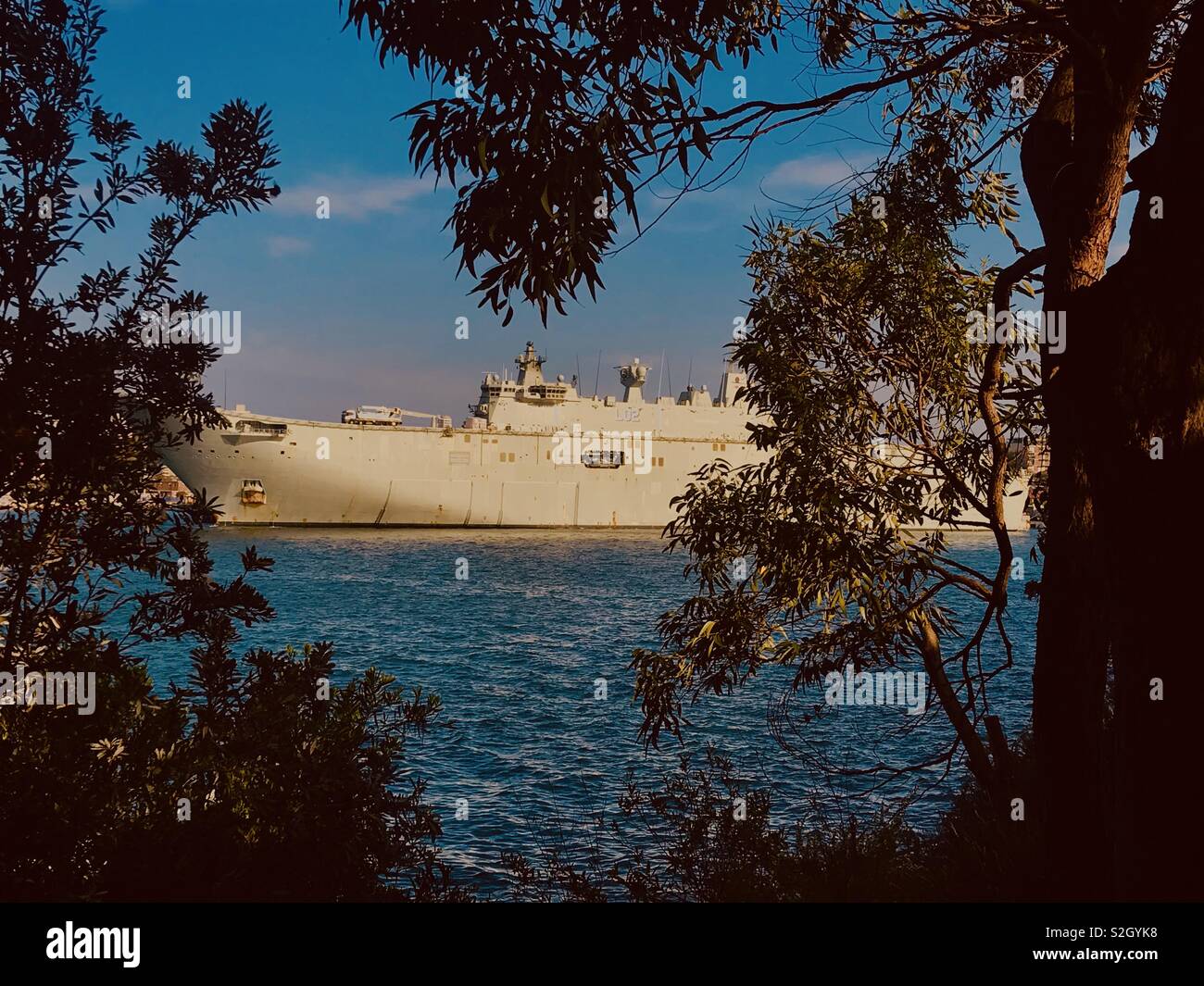 Military ship at Sydney Harbour, Australia, NSW Stock Photo