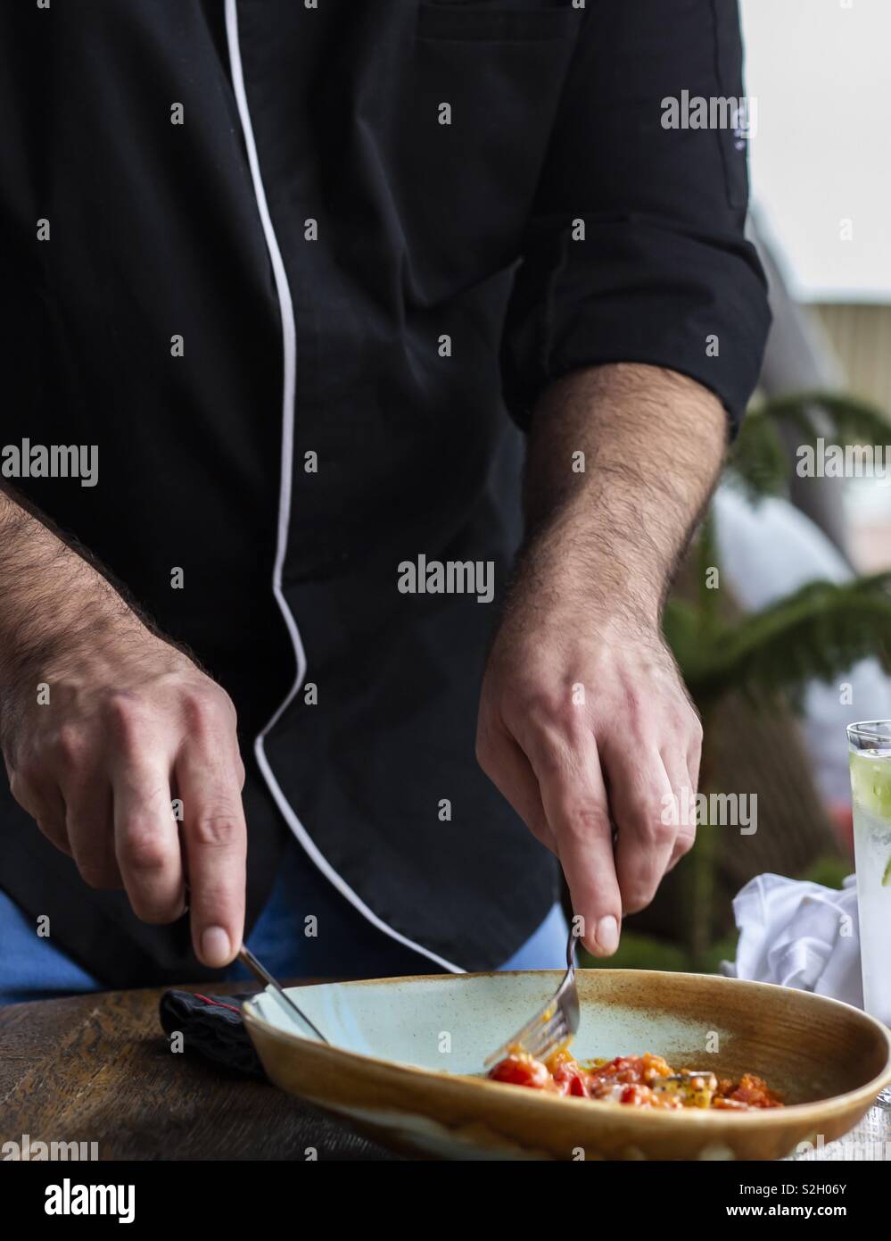 Chef is making tapas Stock Photo - Alamy