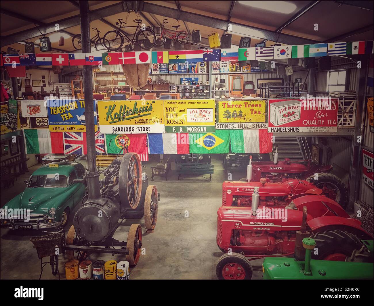 Variety of collectibles and antiques in Toeka Stoor, Paarl, South Africa. - Smartphone Captured Stock Image