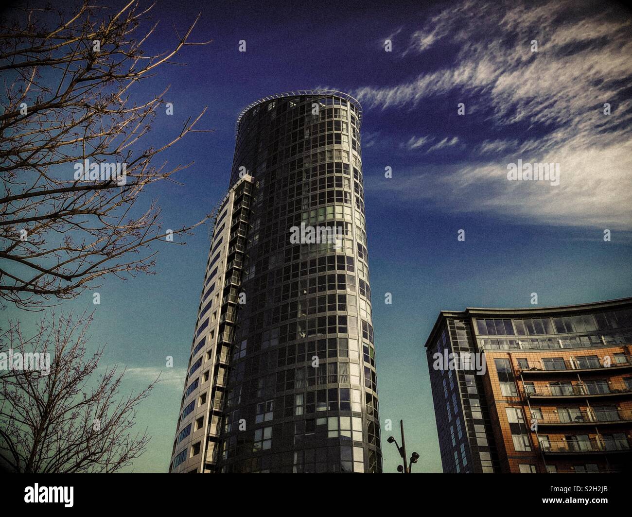 Building nicknamed “The Lipstick” at Gunwharf Quays, Portsmouth Stock