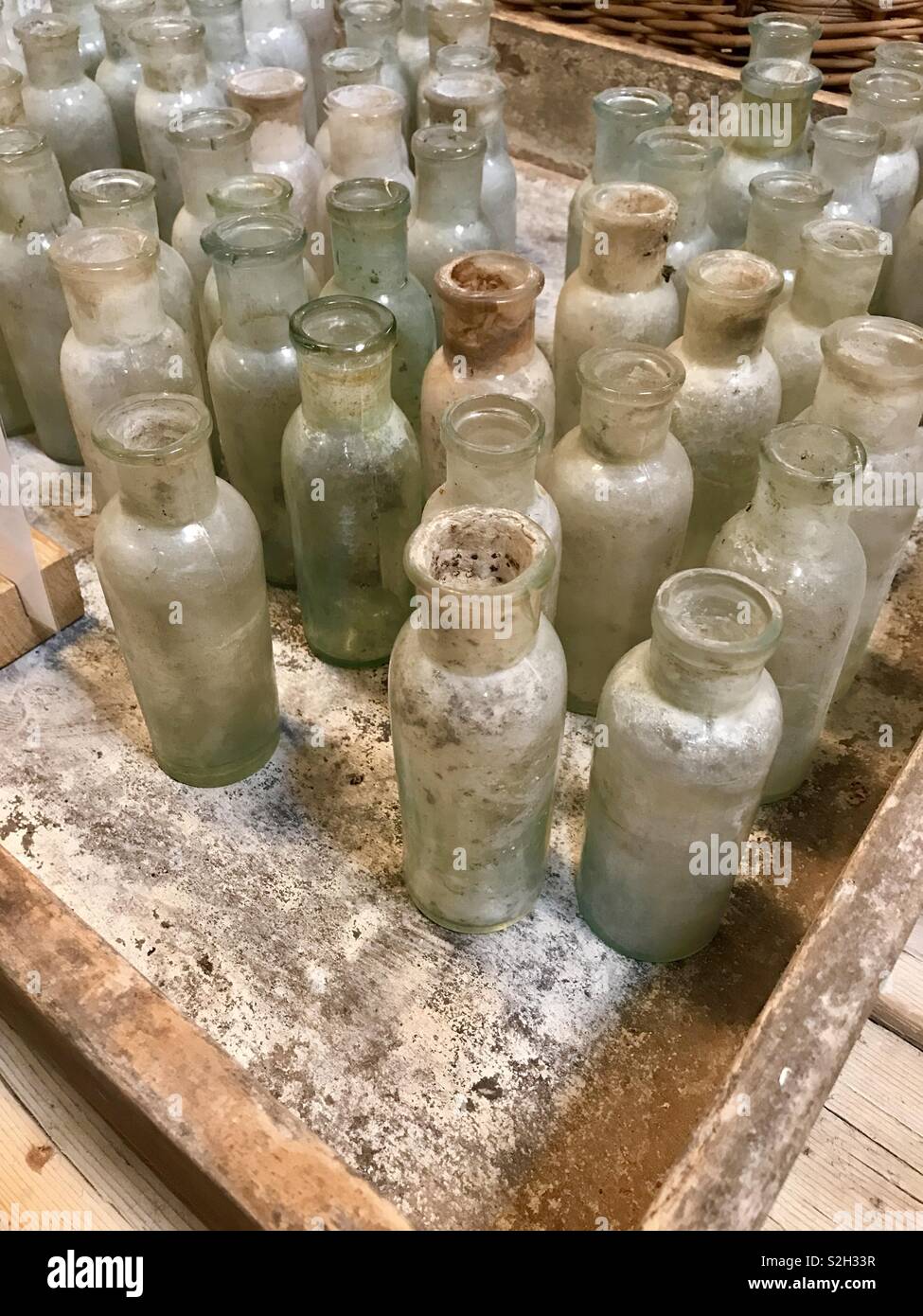 Old glass bottle collection Stock Photo Alamy