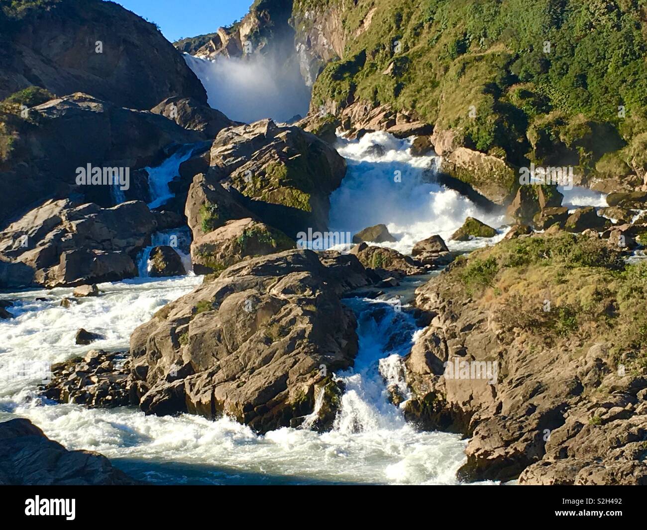 Waterfall Rio Ibanez, Patagonia, Chile Stock Photo