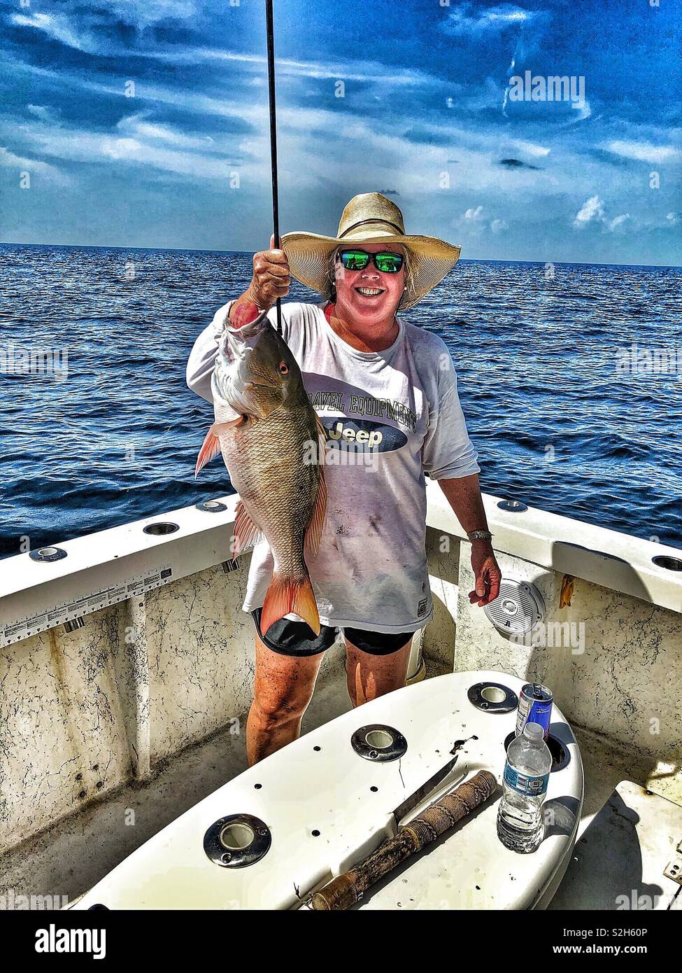 Marathon Key charter fishing with Mutton snapper catch Stock Photo Alamy