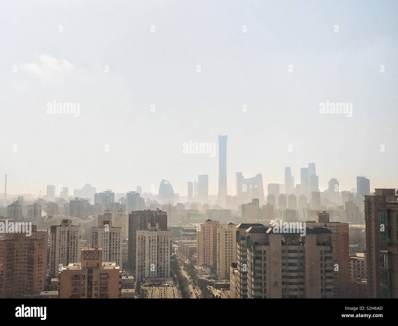 Skyline of Beijing, China Stock Photo