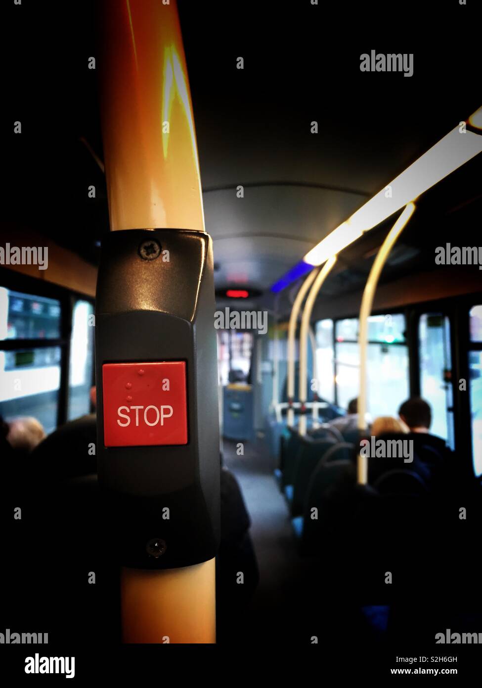 Bus stop button - Smartphone Captured Stock Image