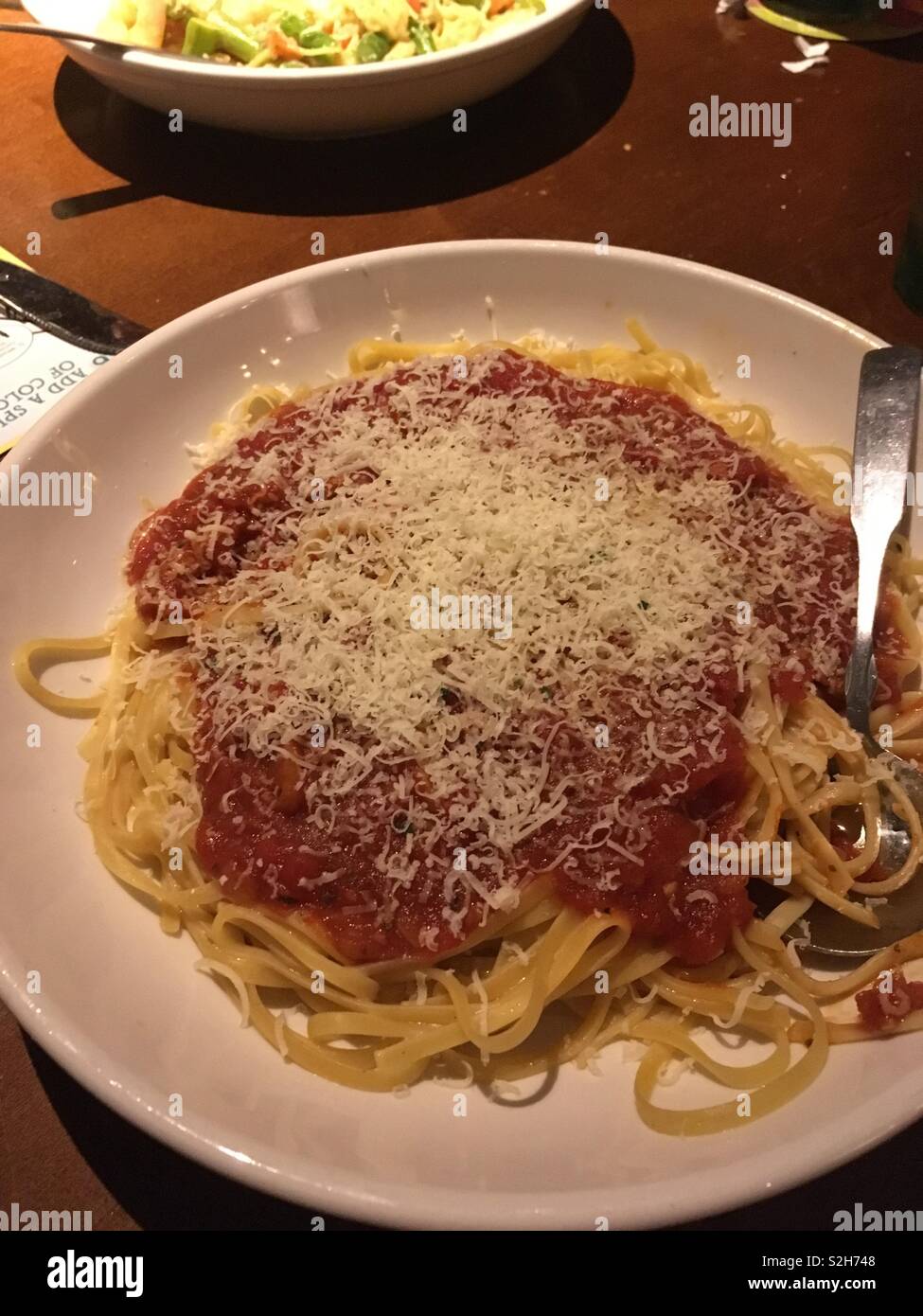 Spaghetti with marinara sauce Stock Photo Alamy