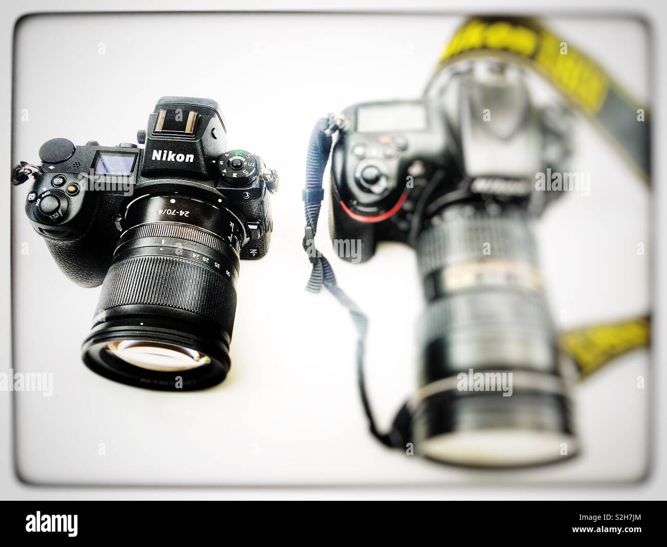 Nikon mirrorless and mirrored cameras Stock Photo