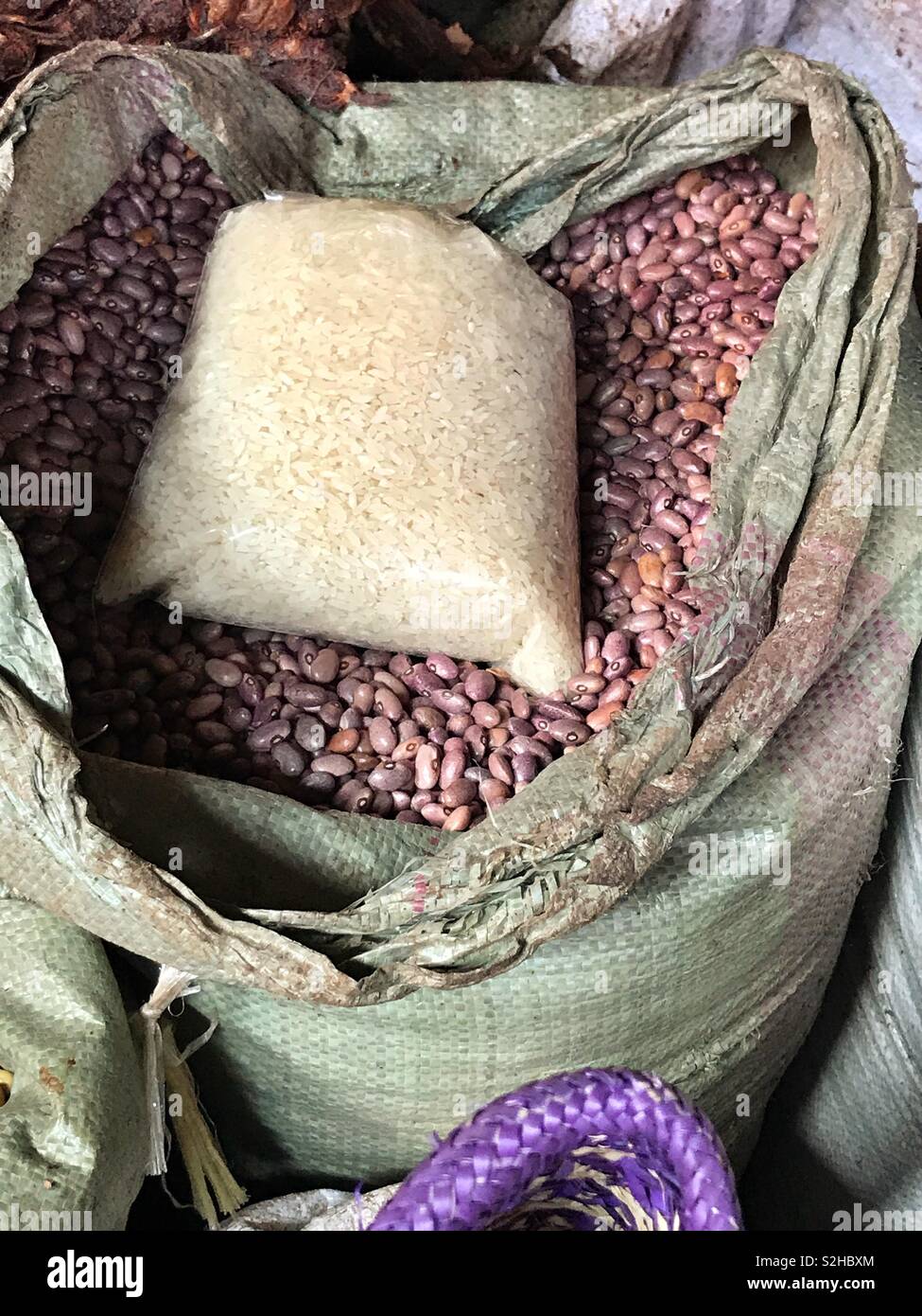 Rice and beans - Smartphone Captured Stock Image