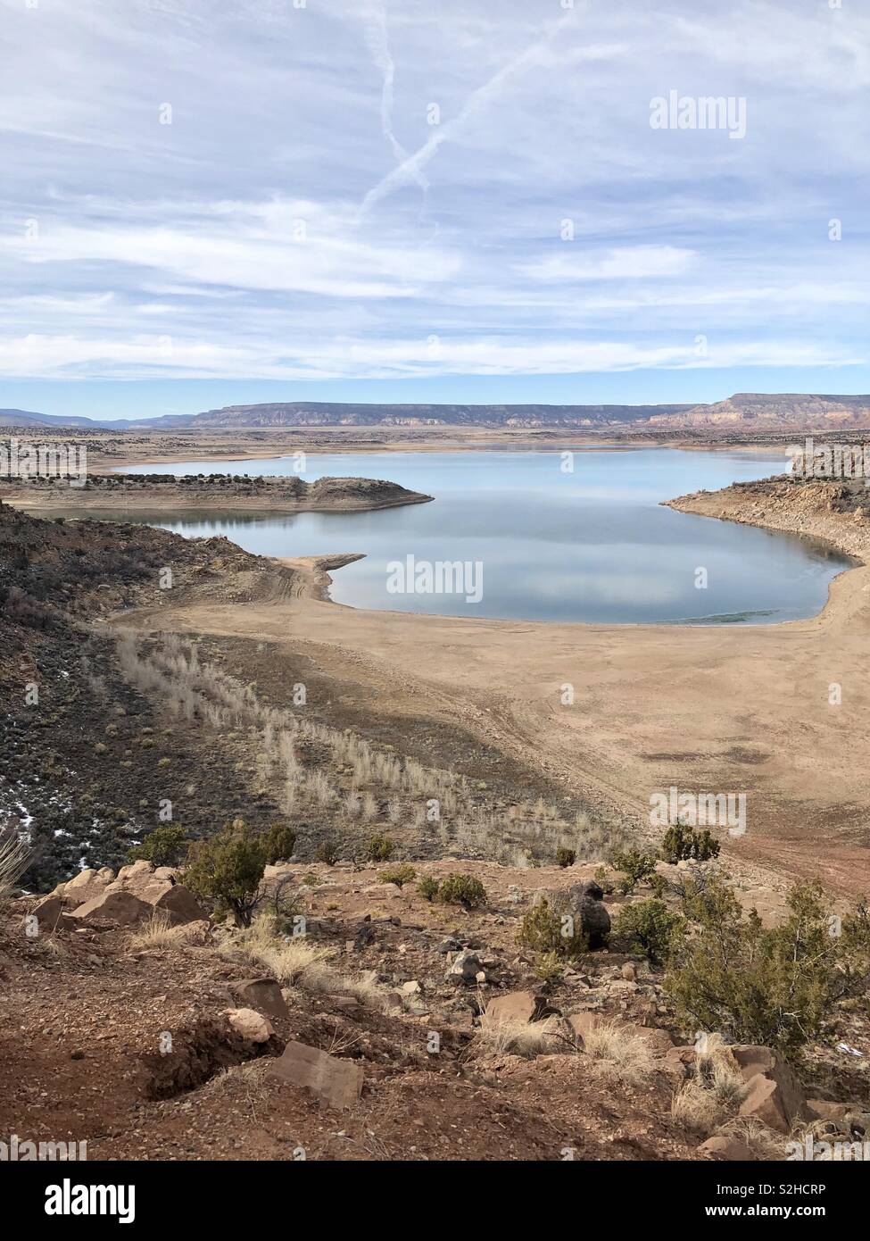 Man made lake, New Mexico Stock Photo