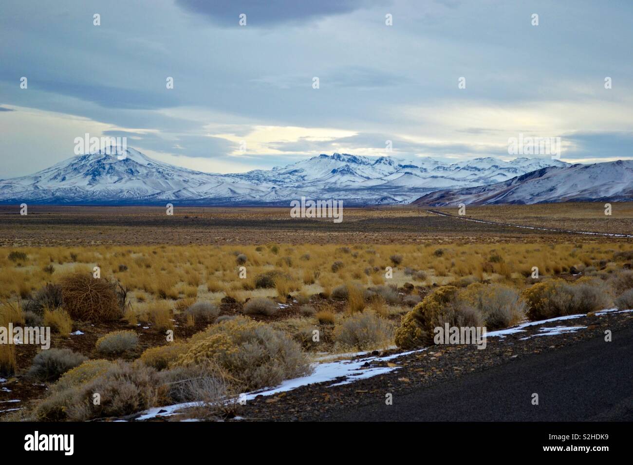 The mountains in Fields, Oregon Stock Photo Alamy