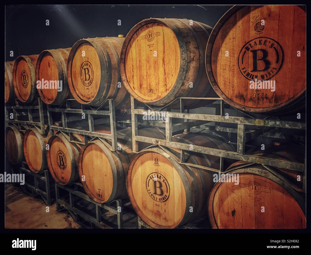 Wine vats at Beulah Deli and coffee shop, Yzerfontein, South Africa