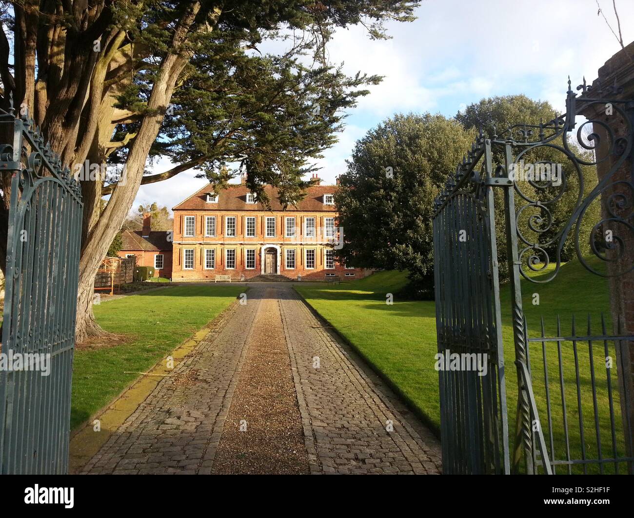 Bradenham House, Wycombe District, former home of Isaac D’Israeli, the father of Benjamin Disraeli, the first and only British Prime Minister of Jewish origins. - Smartphone Captured Stock Image