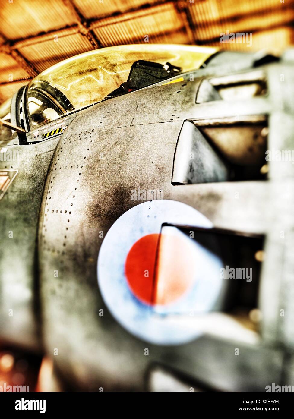 Hawker Harrier Cold War era fighter jet - Smartphone Captured Stock Image